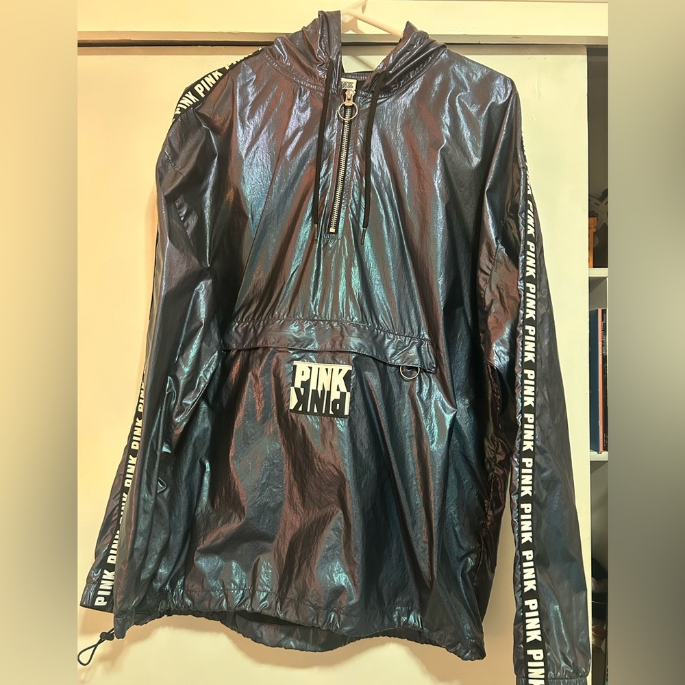 PINK Victoria's Secret Black Windbreaker